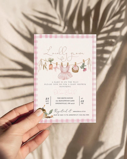 floral baby shower invite for a personalized celebration