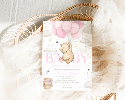 Editable Canva baby shower invite to print or send digitally