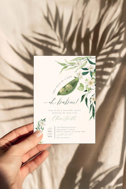 Editable Canva baby shower invite to print or send digitally