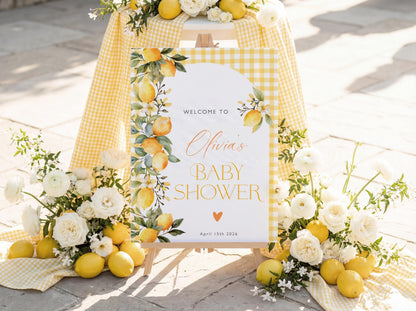 Baby Shower welcome sign for entrance table backdrop and party decor