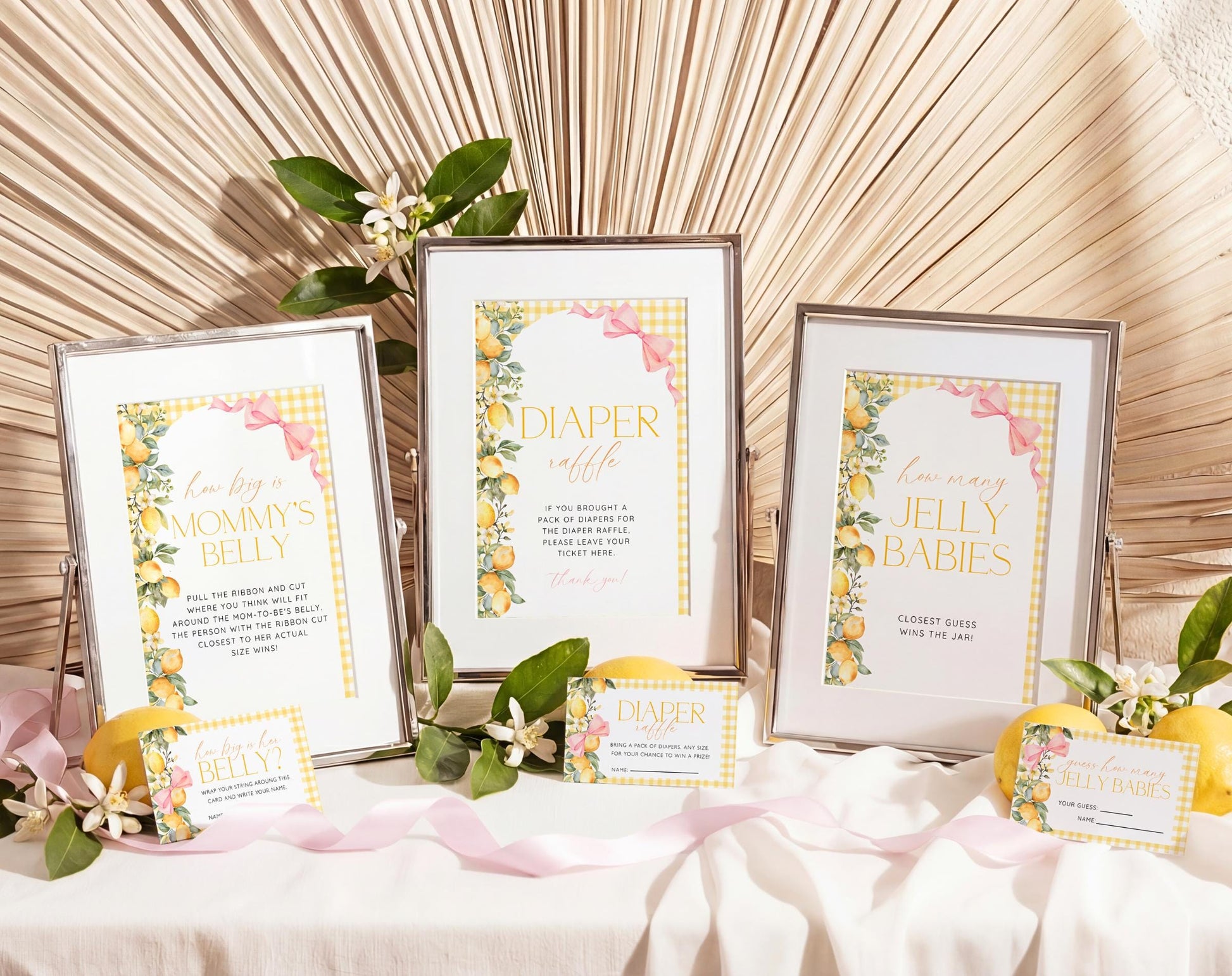 Editable Canva baby shower game bundle for instant download and printing