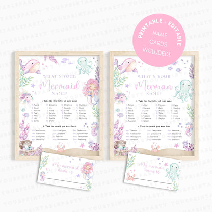 Mermaid Birthday Party Game for birthday party decor and supplies