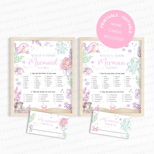 Mermaid Birthday Party Game for birthday party decor and supplies