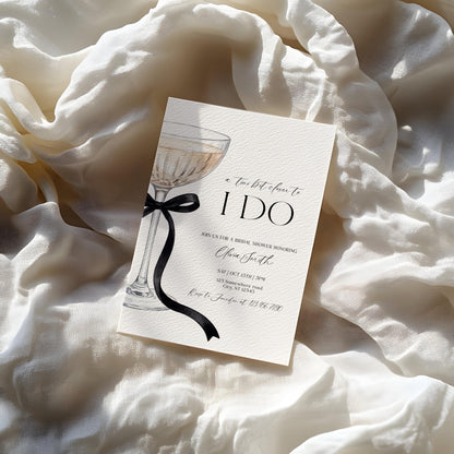 Martini Bridal Shower Invitation for bridal shower guests and party details
