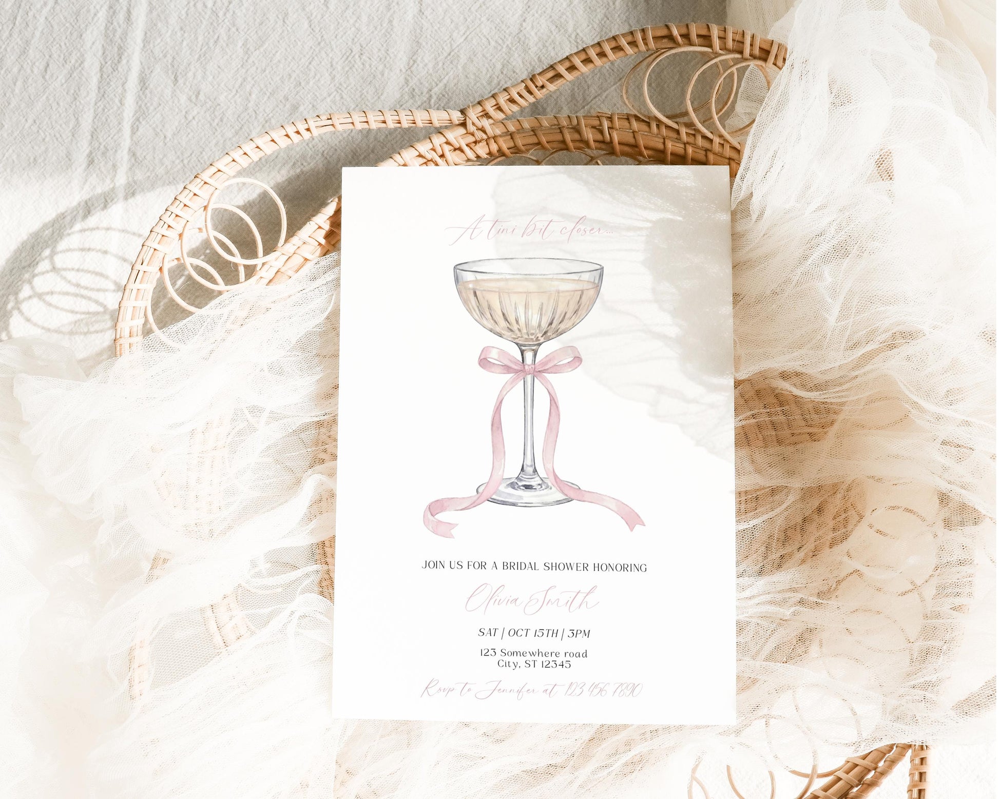 Editable Canva bridal shower invite to print or send digitally