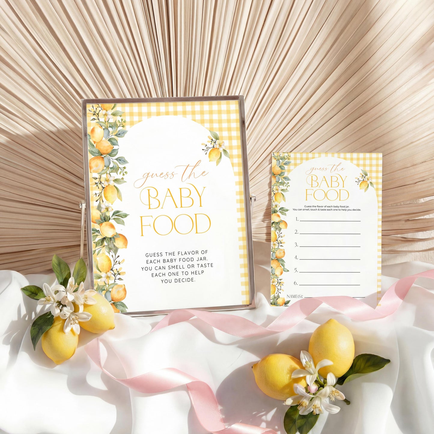 Main Squeeze Baby Shower Game Bundle, editable Canva template