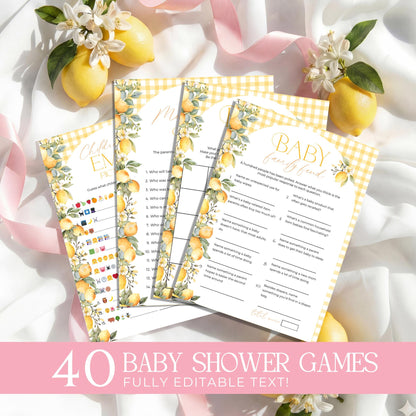 Baby Shower games bundle with printable game cards signs tickets and activities