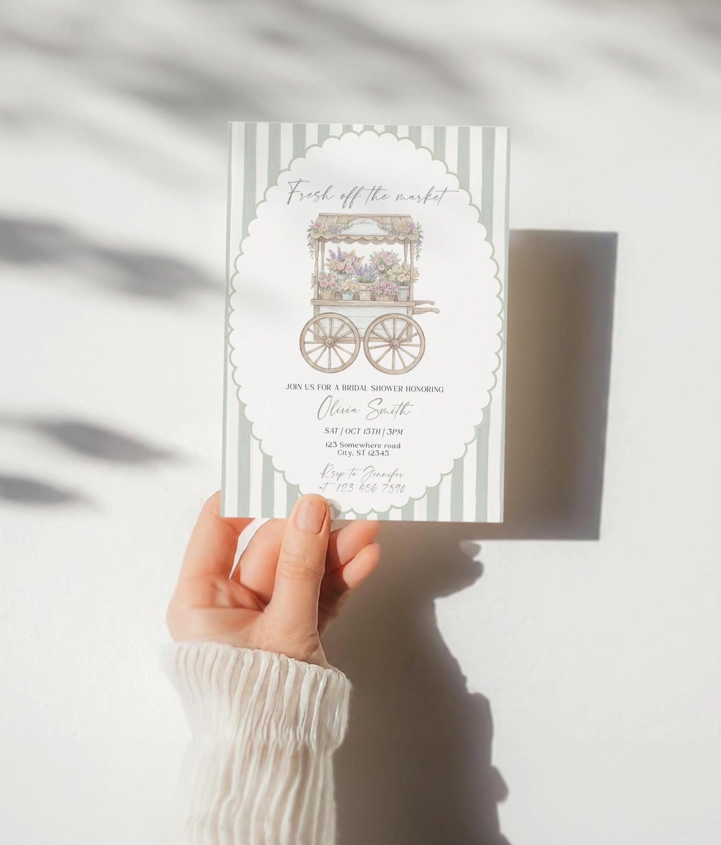 Editable Canva bridal shower invite to print or send digitally