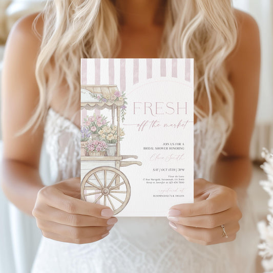 Editable Canva bridal shower invite to print or send digitally