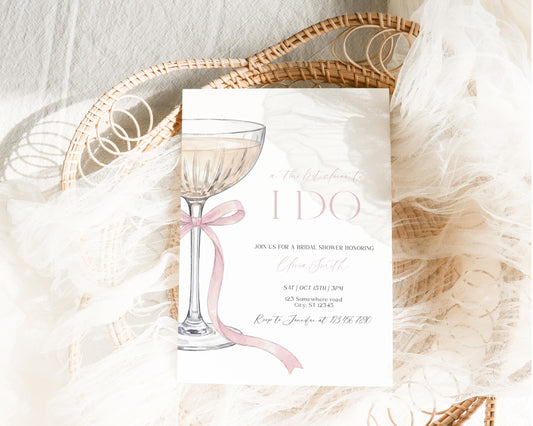 Editable Canva bridal shower invite to print or send digitally