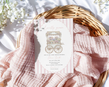 Editable Canva baby shower invite to print or send digitally