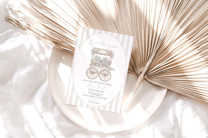 Invitation - Farmers Market Baby Shower, editable Canva template