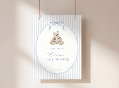 Baby Shower welcome sign for entrance table backdrop and party decor