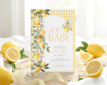 Main Squeeze Baby Shower Invitation for baby shower guests and party details