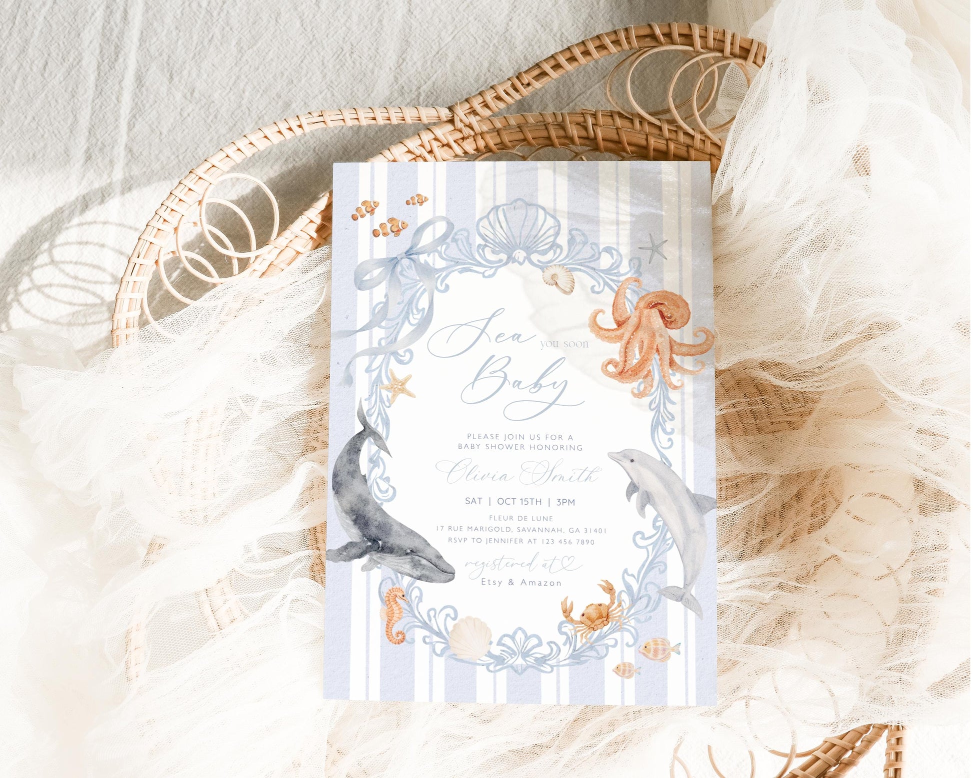 under the sea, nautical and oh boy baby shower invite for a personalized celebration