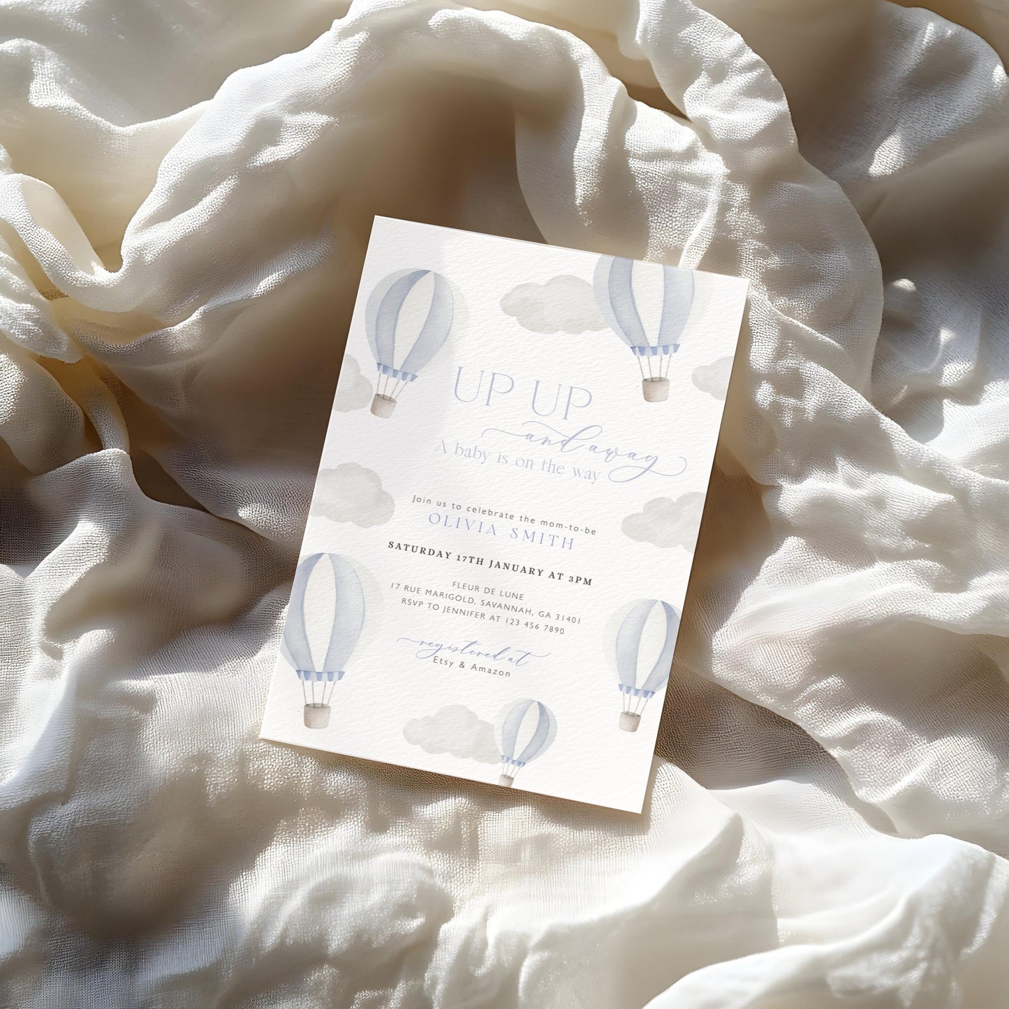 Baby Shower Invitation for baby shower guests and party details