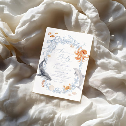 Editable Canva baby shower invite to print or send digitally