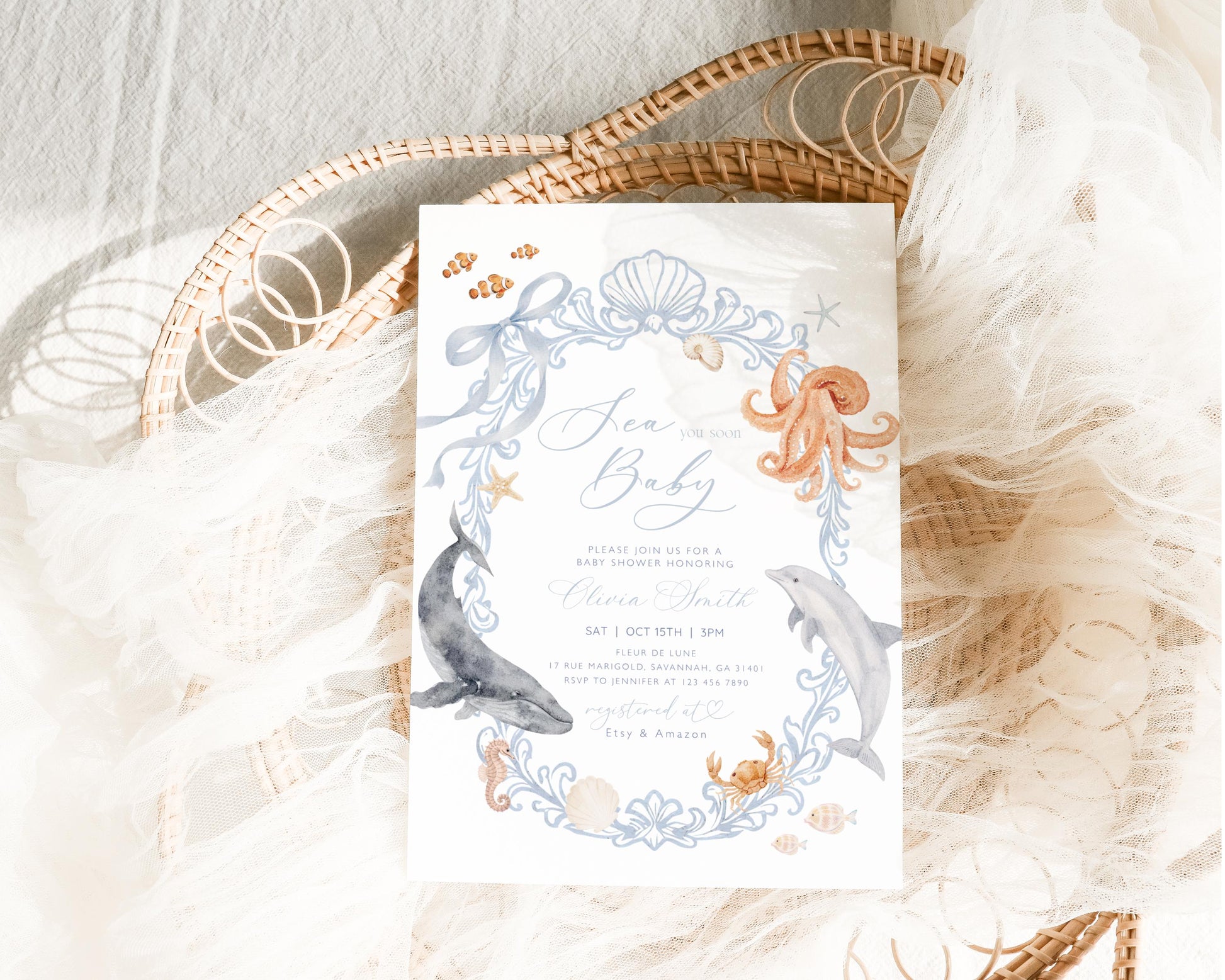 Baby Shower Invitation for baby shower guests and party details