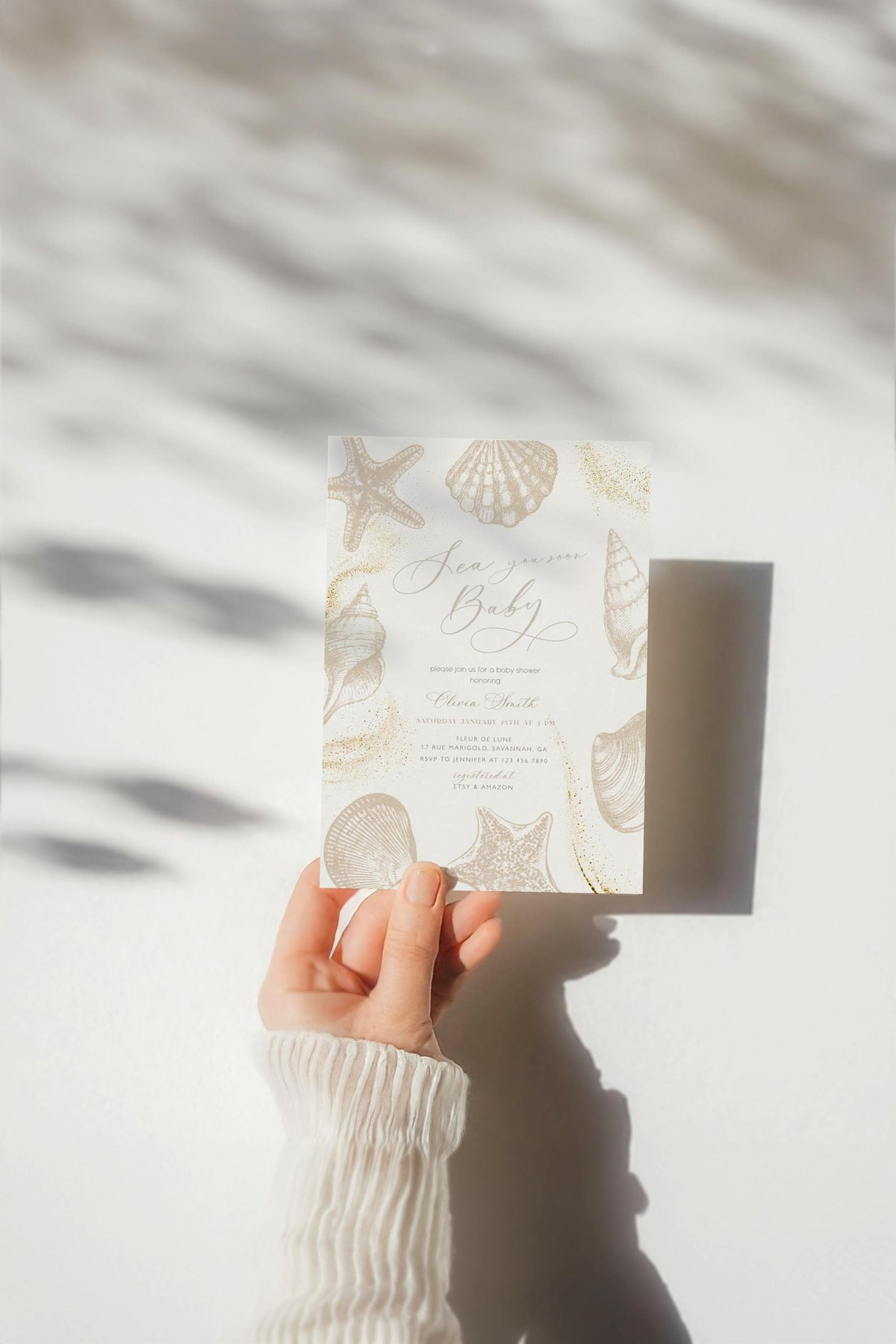 Editable Canva baby shower invite to print or send digitally