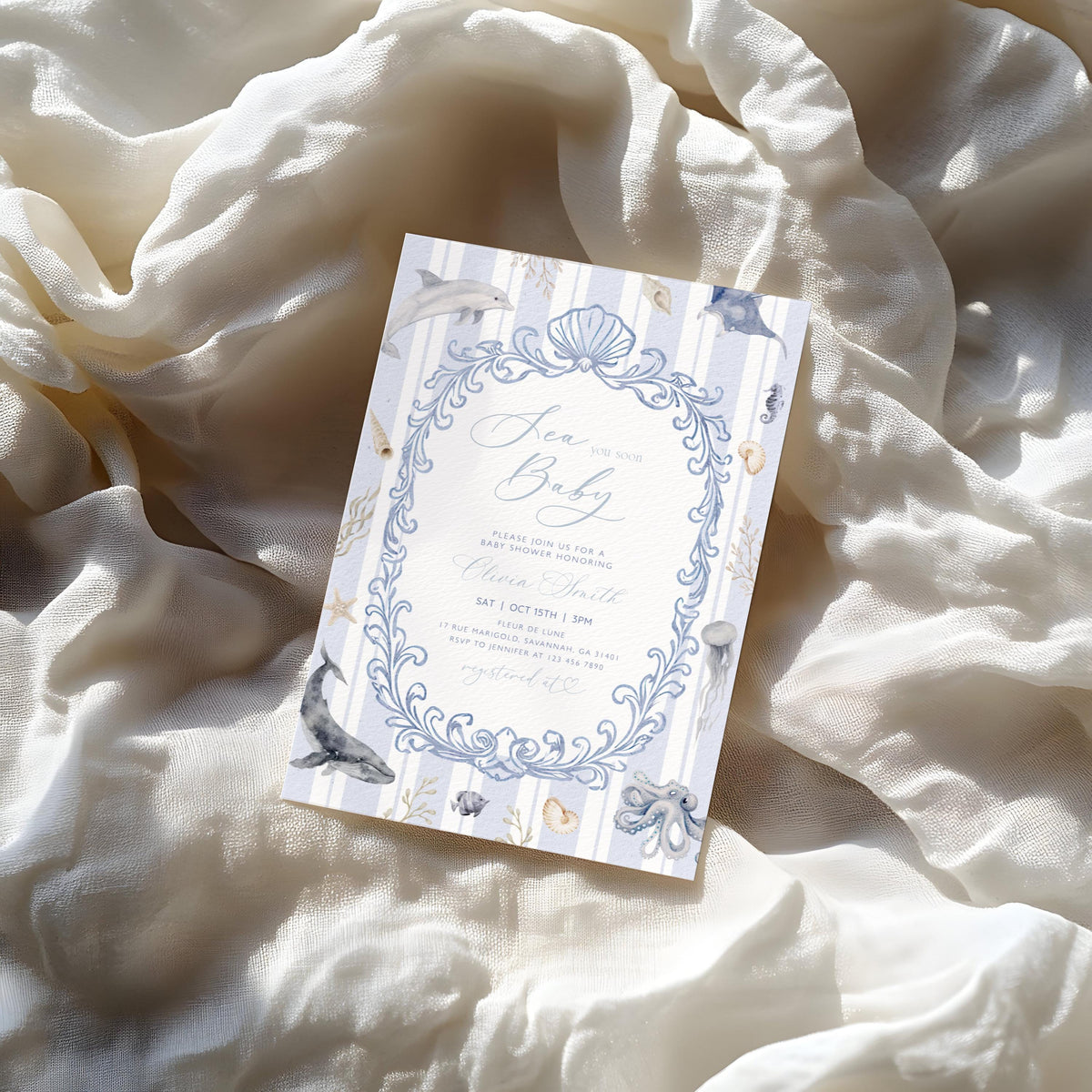 Baby Shower Invitation for baby shower guests and party details