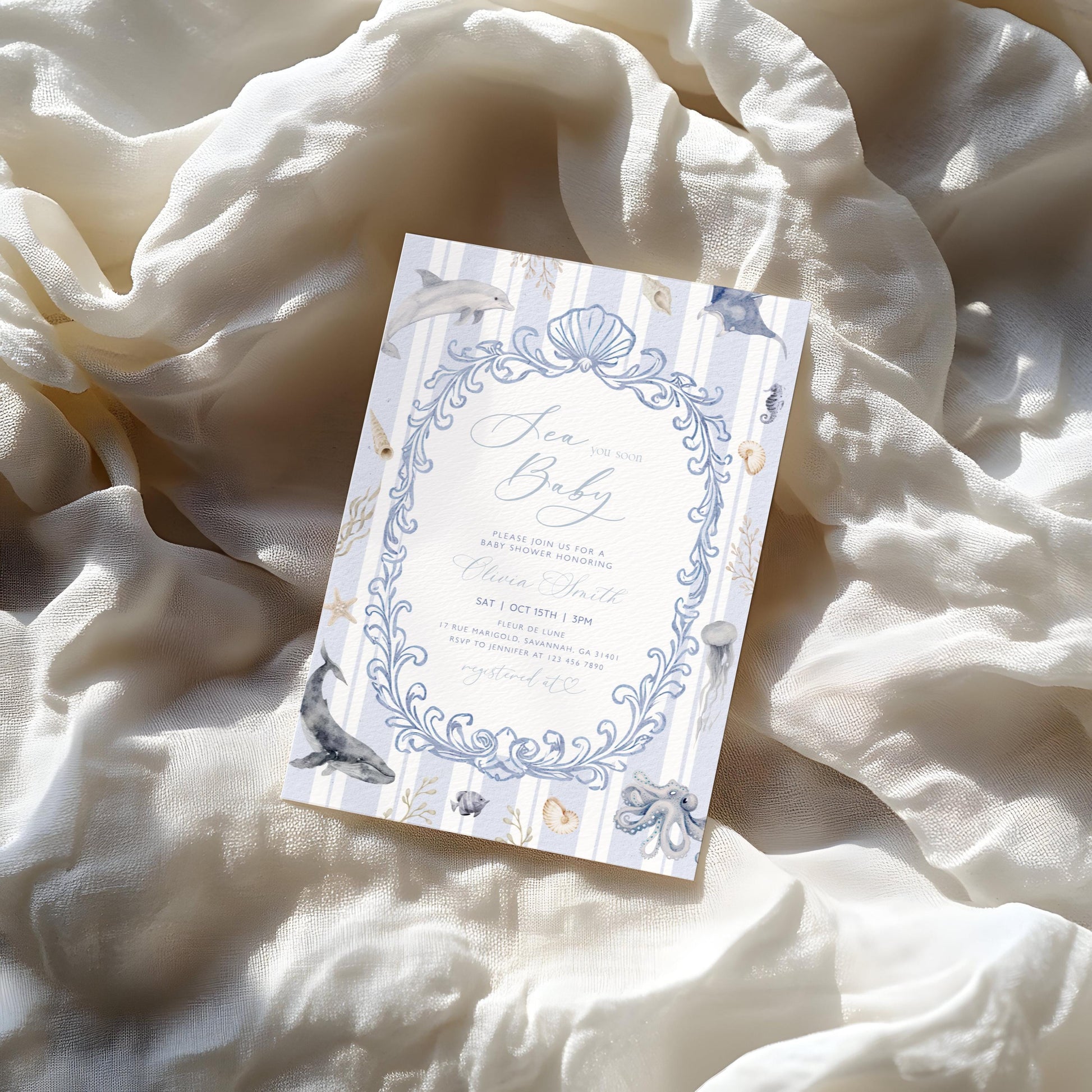 Baby Shower Invitation for baby shower guests and party details