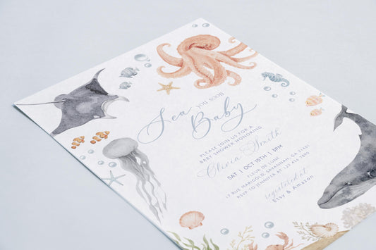 Editable Canva baby shower invite to print or send digitally