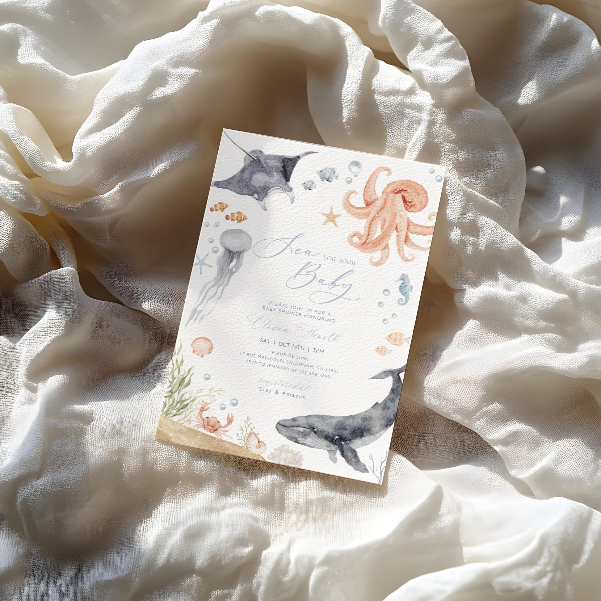 Baby Shower Invitation for baby shower guests and party details
