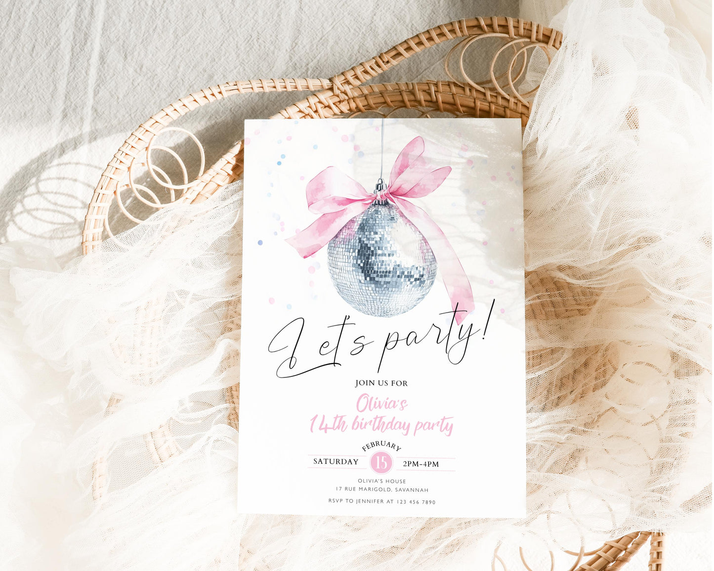 Editable Canva birthday invite to print or send digitally