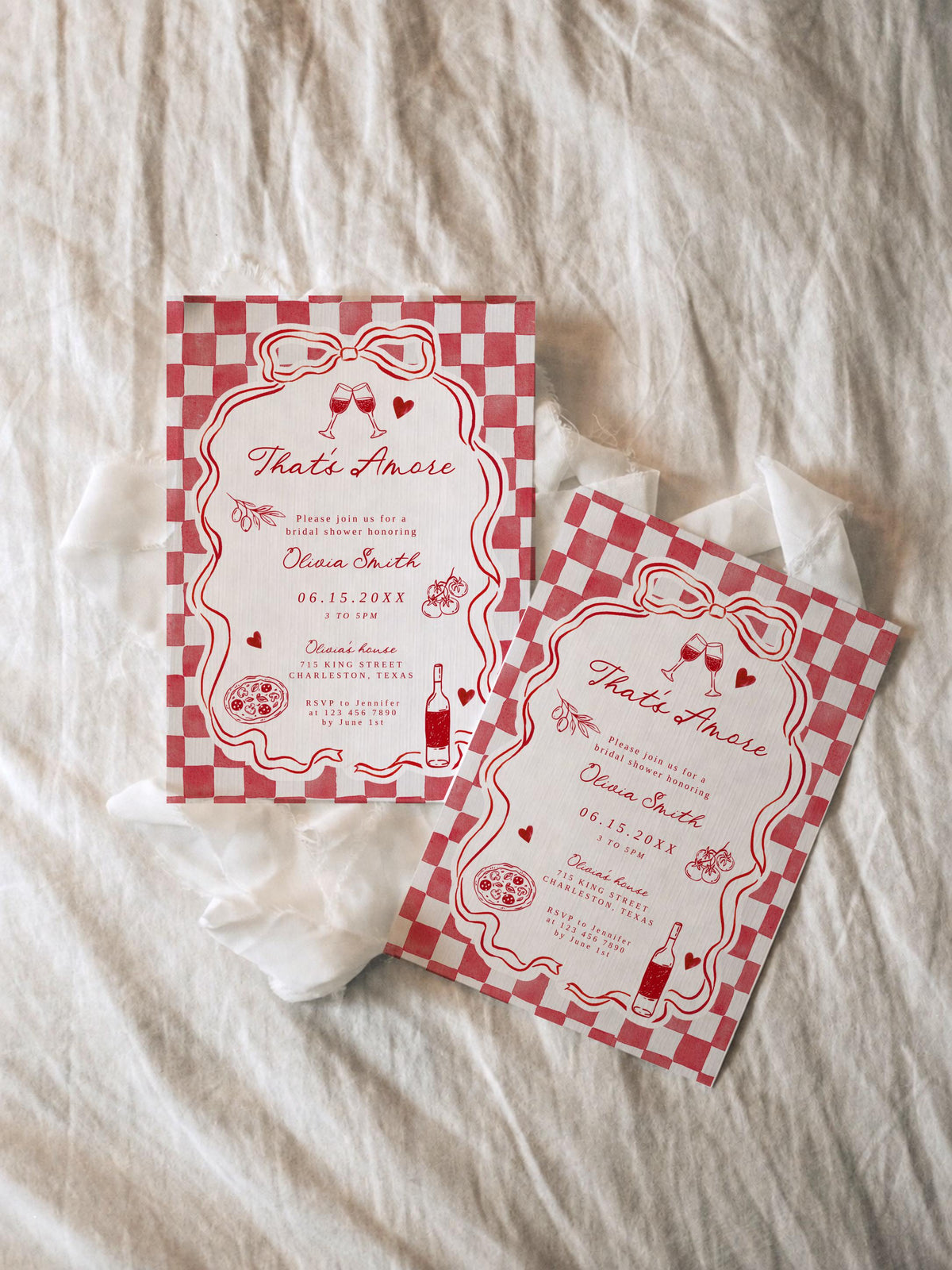 Bridal Shower Invitation: That's Amore template details 2