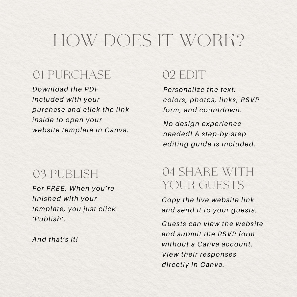 Wedding Website Template: Classic Envelope template details 10