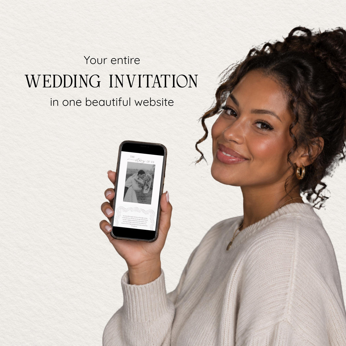 Wedding Website Template: Embossed Monogram template details 10