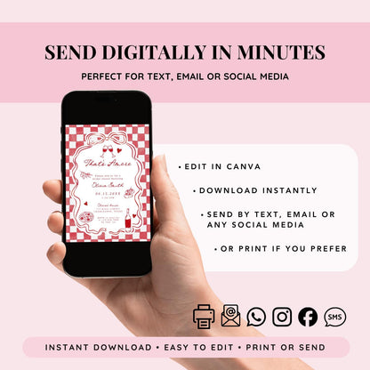 Bridal Shower Invitation: That's Amore template details 3