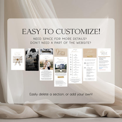 Wedding Website Template: Lace Envelope template details 7