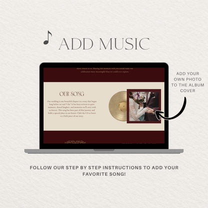 Wedding Website Template: Burgundy template details 5