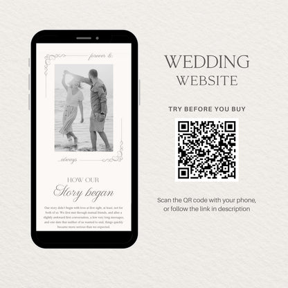 Wedding Website Template: Classic Envelope template details 7