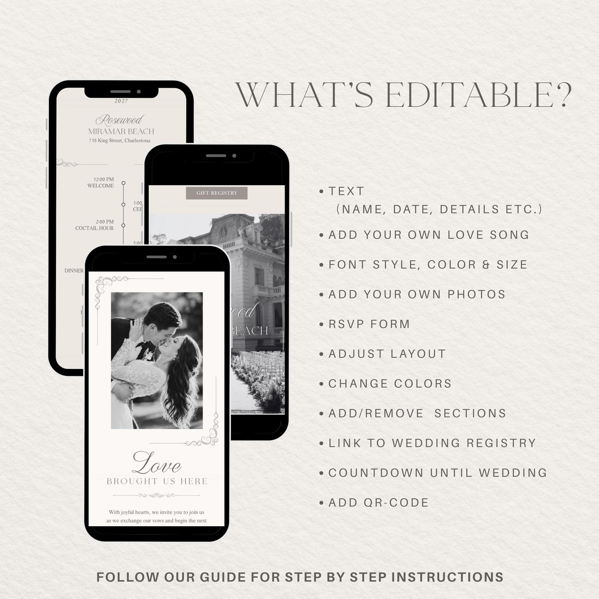 Wedding Website Template: Classic Envelope template details 3