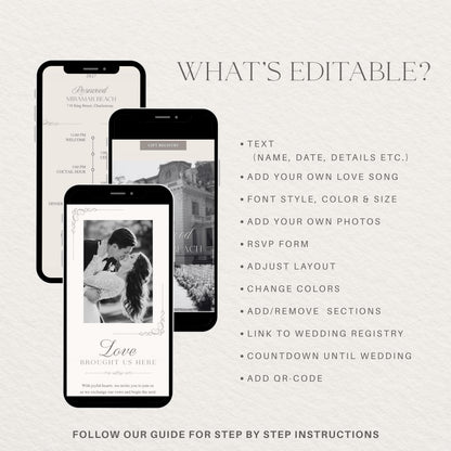 Wedding Website Template: Classic Envelope template details 3