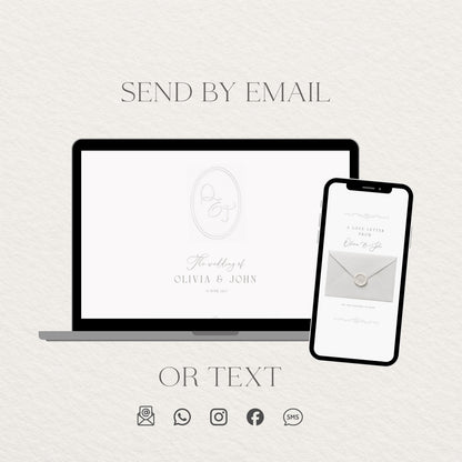Wedding Website Template: Embossed Monogram template details 3