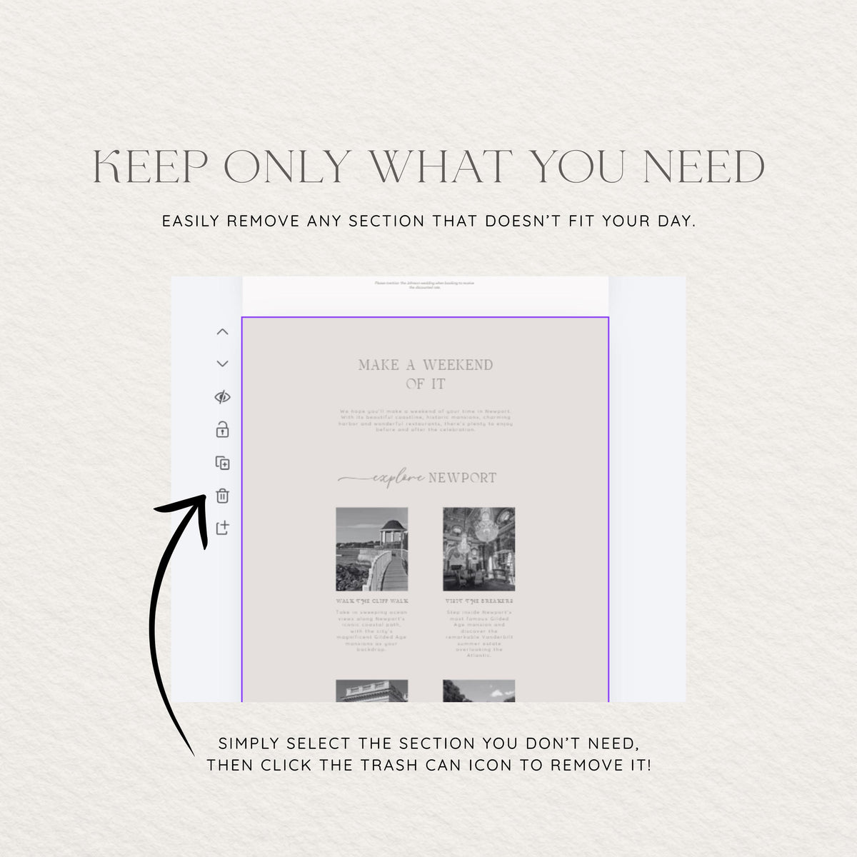 Wedding Website Template: Embossed Monogram template details 5
