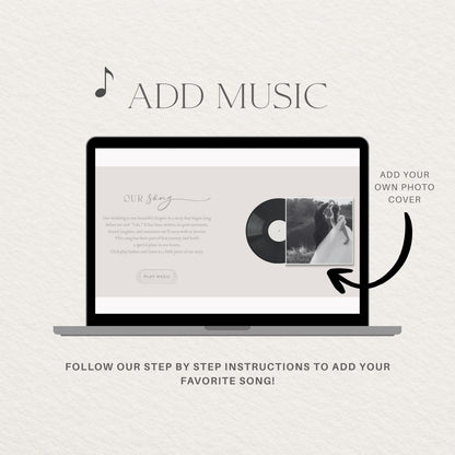 Wedding Website Template: Embossed Monogram template details 6
