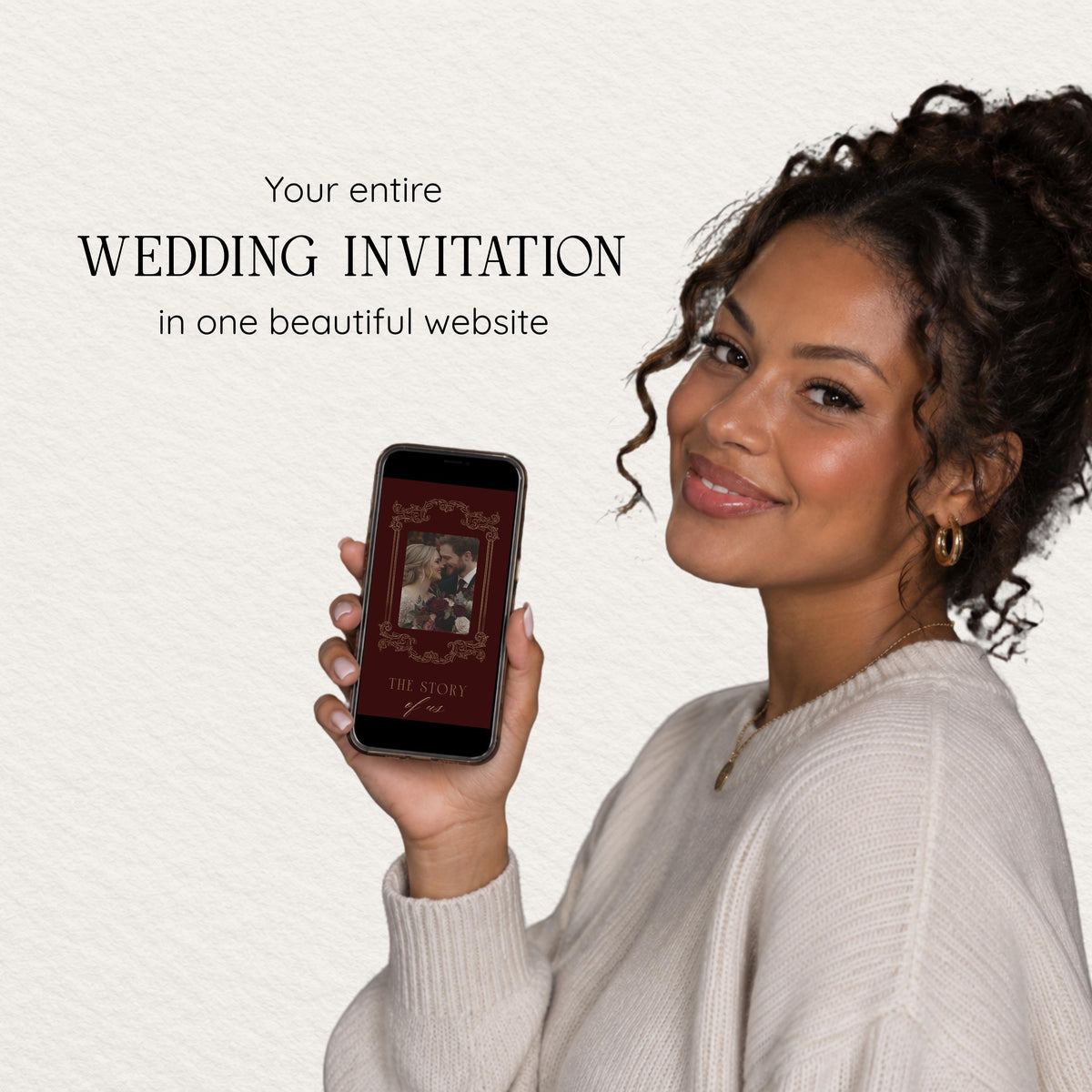 Wedding Website Template: Burgundy template details 10