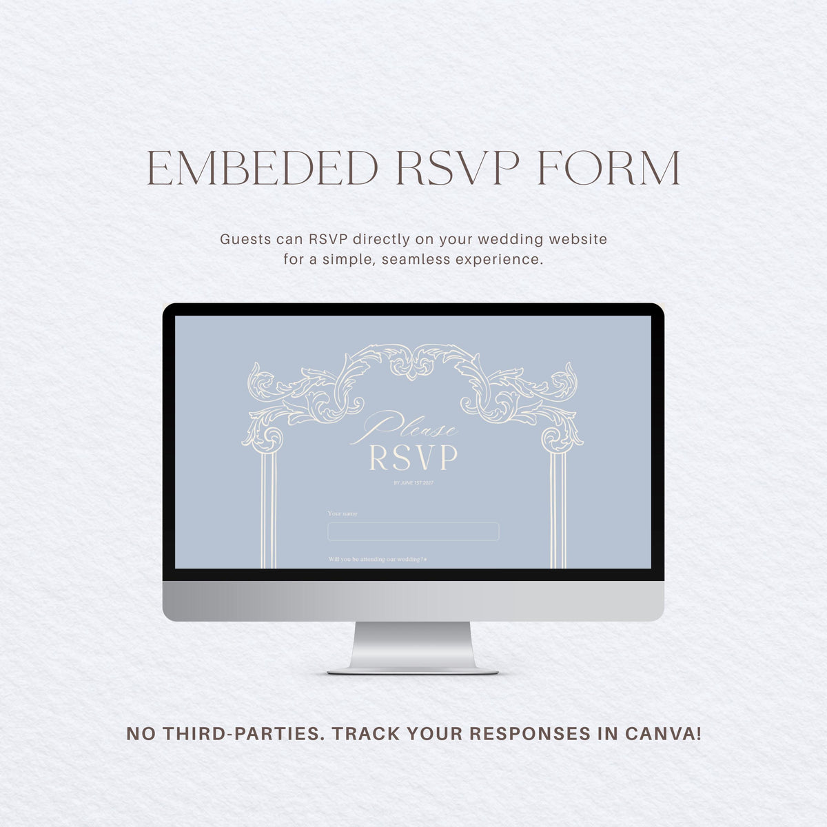 Wedding Website Template: Light Blue template details 6