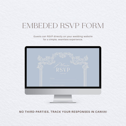 Wedding Website Template: Light Blue template details 6