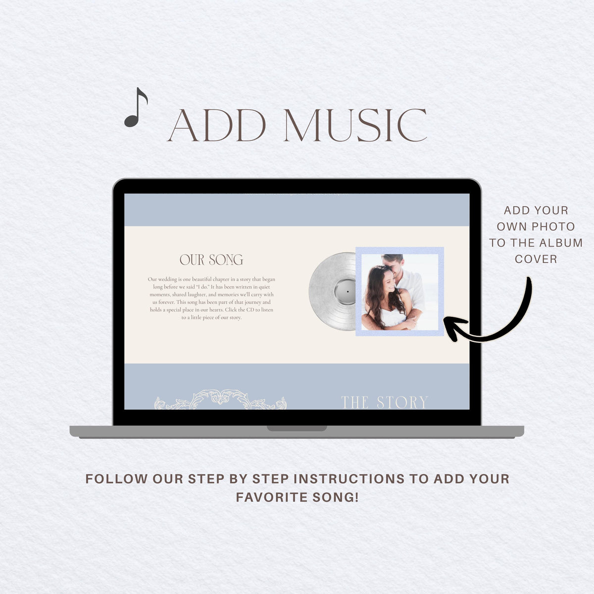 Wedding Website Template: Light Blue template details 5