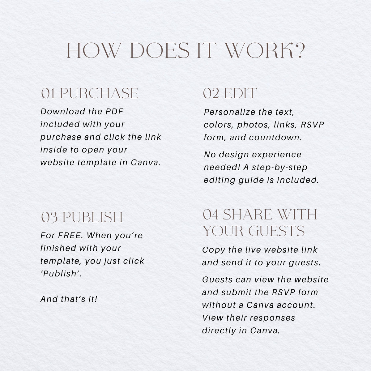 Wedding Website Template: Light Blue template details 9