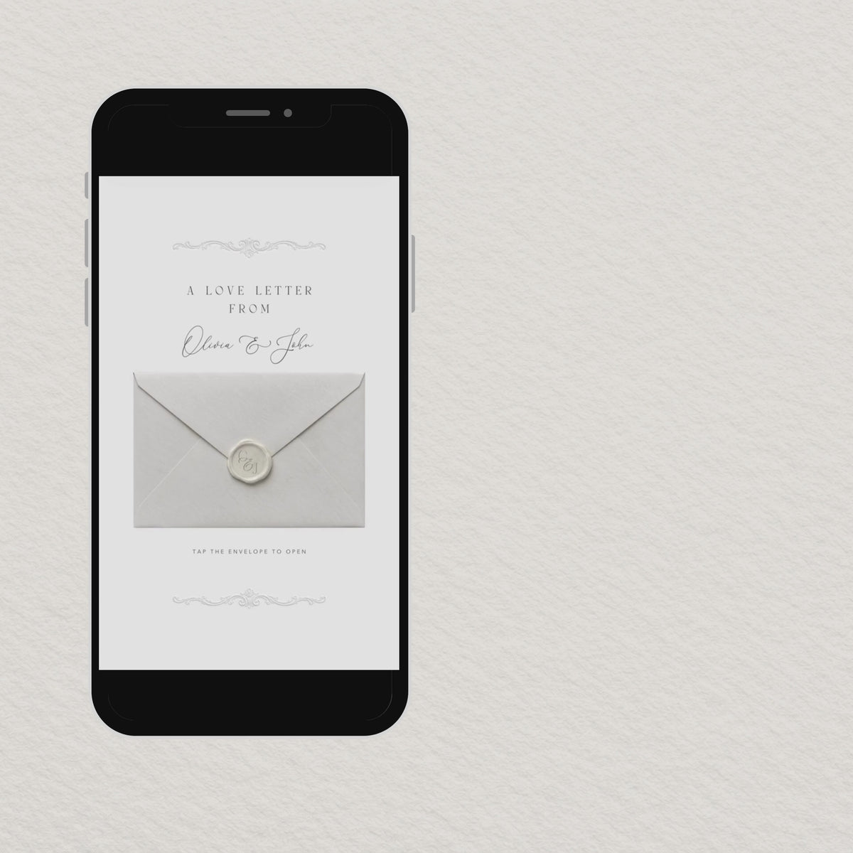 WD07 embossed monogram wedding website template video demo