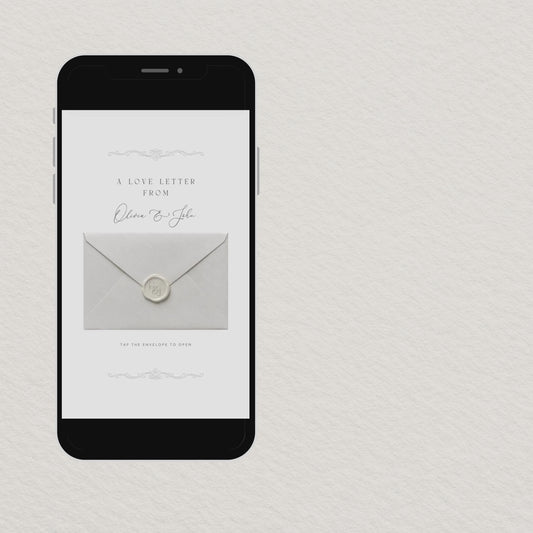 WD07 embossed monogram wedding website template video demo