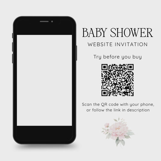 Baby Shower Website Invitation | Pink Bow